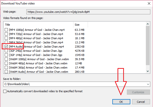 unduh audio dari video youtube