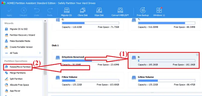 จัดการพาร์ติชั่นด้วย AOMEI Partition Assistant