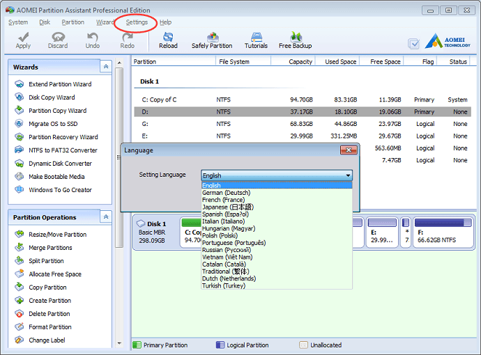 AOMEI Partition Assistant Professional รีวิว