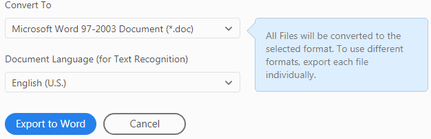 Conversie în Acrobat Reader