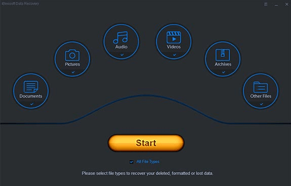 Interfaz de recuperación de datos de iBeesoft