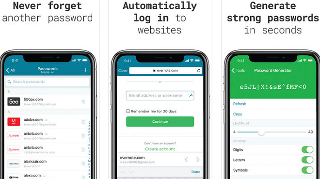 dashlane สำหรับ ios