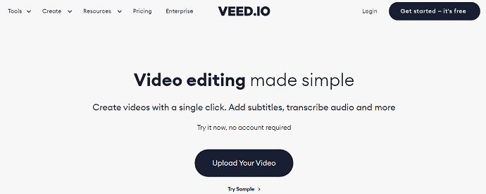 Veedi.io 主页