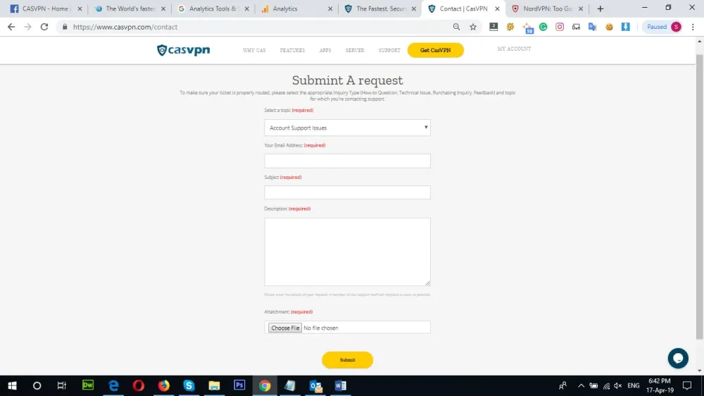 CASVPN 고객 지원 CASVPN customer support