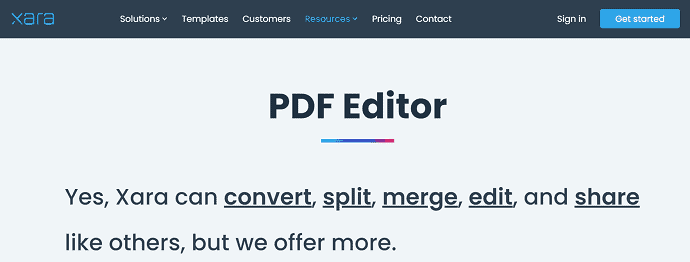 Éditeur PDF Xara