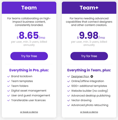 Éditeur PDF Xara - Plans d'équipe