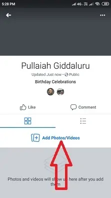 Adăugați opțiunea Fotografii sau Videoclipuri pe Albumul Facebook