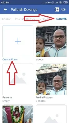 Creați opțiunea de album în aplicația Facebook