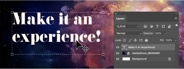 Modification de texte sur Adobe Photoshop