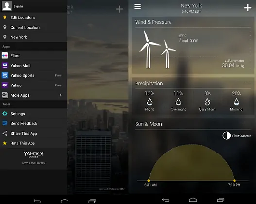 Yahoo Weather-App-страница-какое-лучшее-погодное-приложение-для-Android