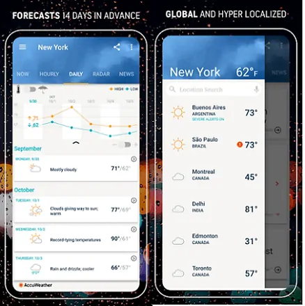 AccuWeather -Страница-приложения-лучшее-погодное-приложение-для-Android