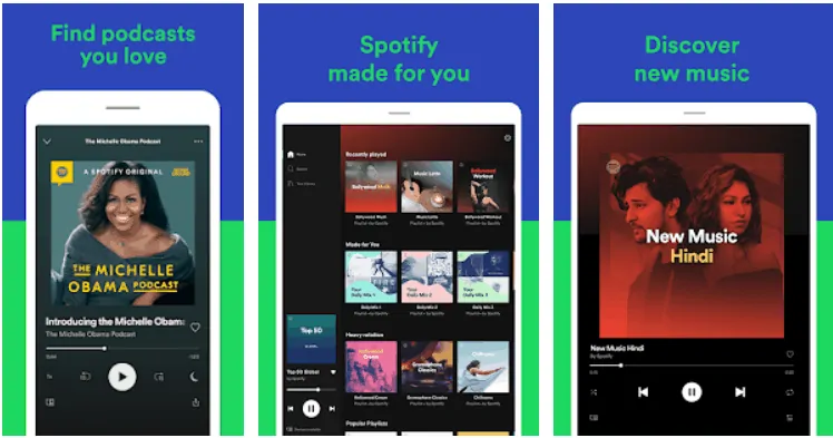 Spotify Podcast- android için en iyi podcast uygulaması.