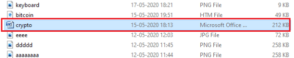 Seleccione el documento de Word