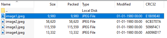 Imágenes descargadas del documento de Word