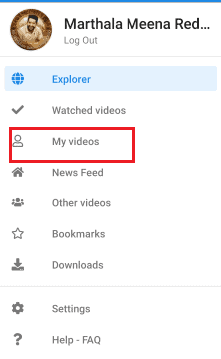 option mes vidéos
