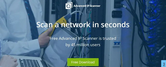 Scanner IP avançado - Digitalize uma rede em segundos.