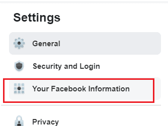 informațiile tale de pe facebook
