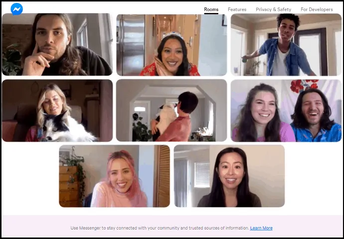 Messenger-Rooms-ทางการ-หน้าเว็บ