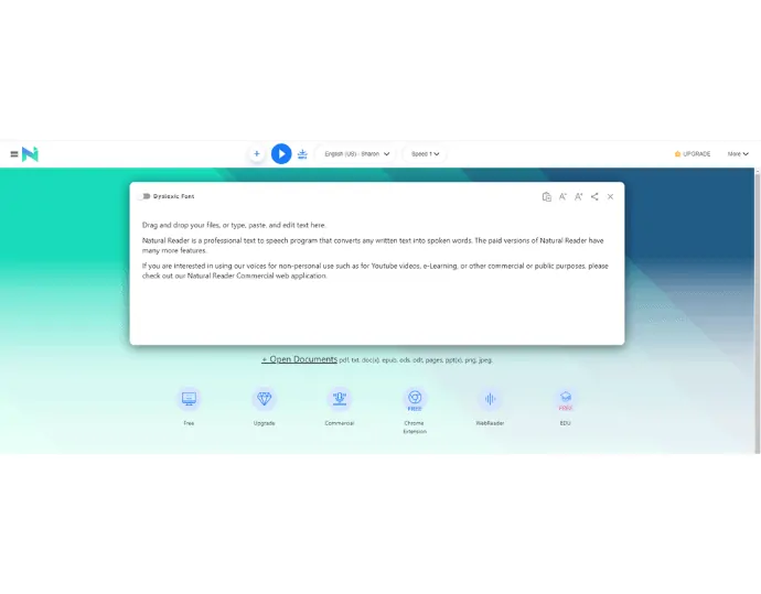 Uso de la herramienta de texto a voz en línea Natural Reader