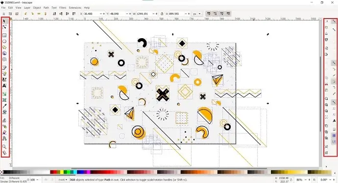 Inkscape編集インターフェース