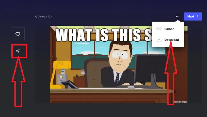 Pobierz i udostępnij swój utworzony mem.