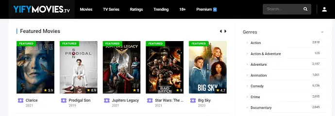 YIFYMOVIES.tv-site de streaming en ligne comme l'heure du pop-corn.