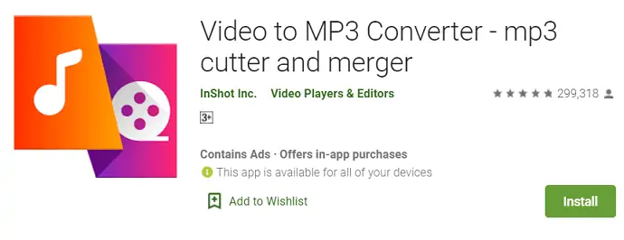 Video to MP3 Converter - cutter și fuziune mp3