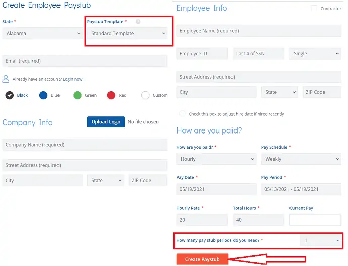 Crear recibo de pago