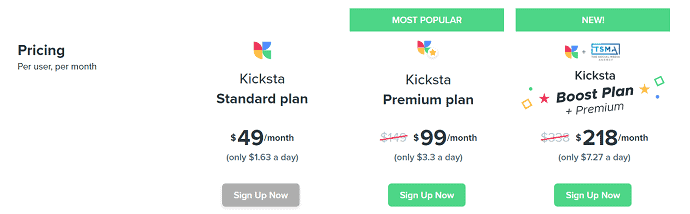 Prețuri Kicksta
