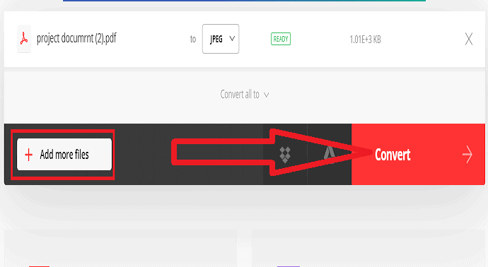 点击转换选项