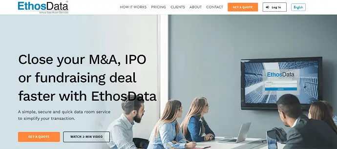 Homepage di EthosData