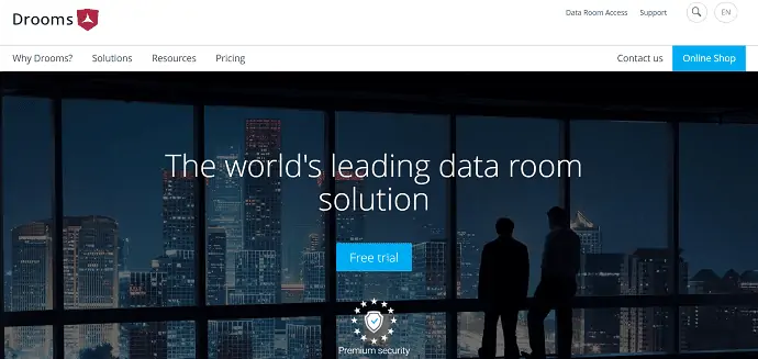 Homepage di Drooms