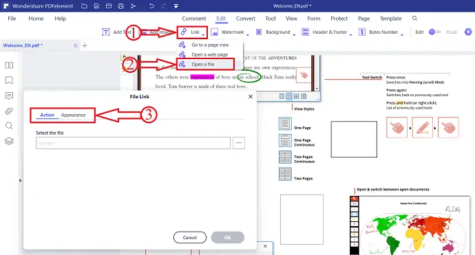 Dateioption in Wondershare PDFelement
