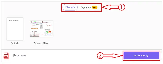 PDFs in SmallPDF anordnen
