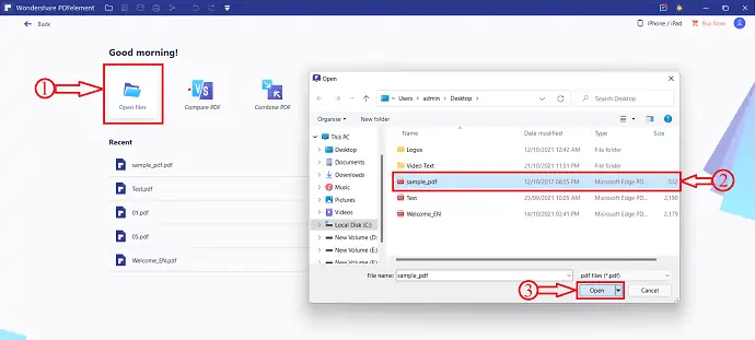 Importieren Sie eine PDF-Datei in Wondershare PDFelement