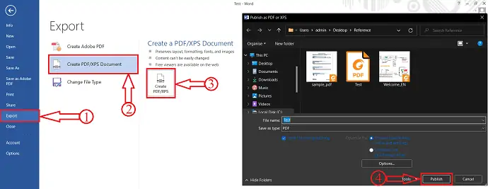 Word-Dokument im PDF-Format speichern
