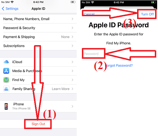 Abmeldung von Appli ID
