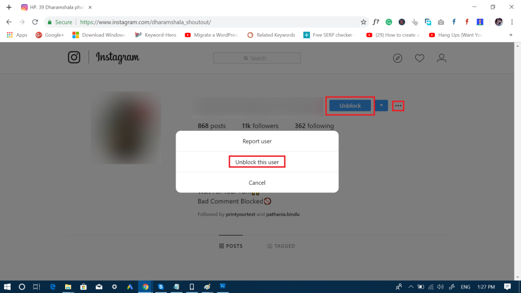 instagramda birinin engeli nasıl kaldırılır
