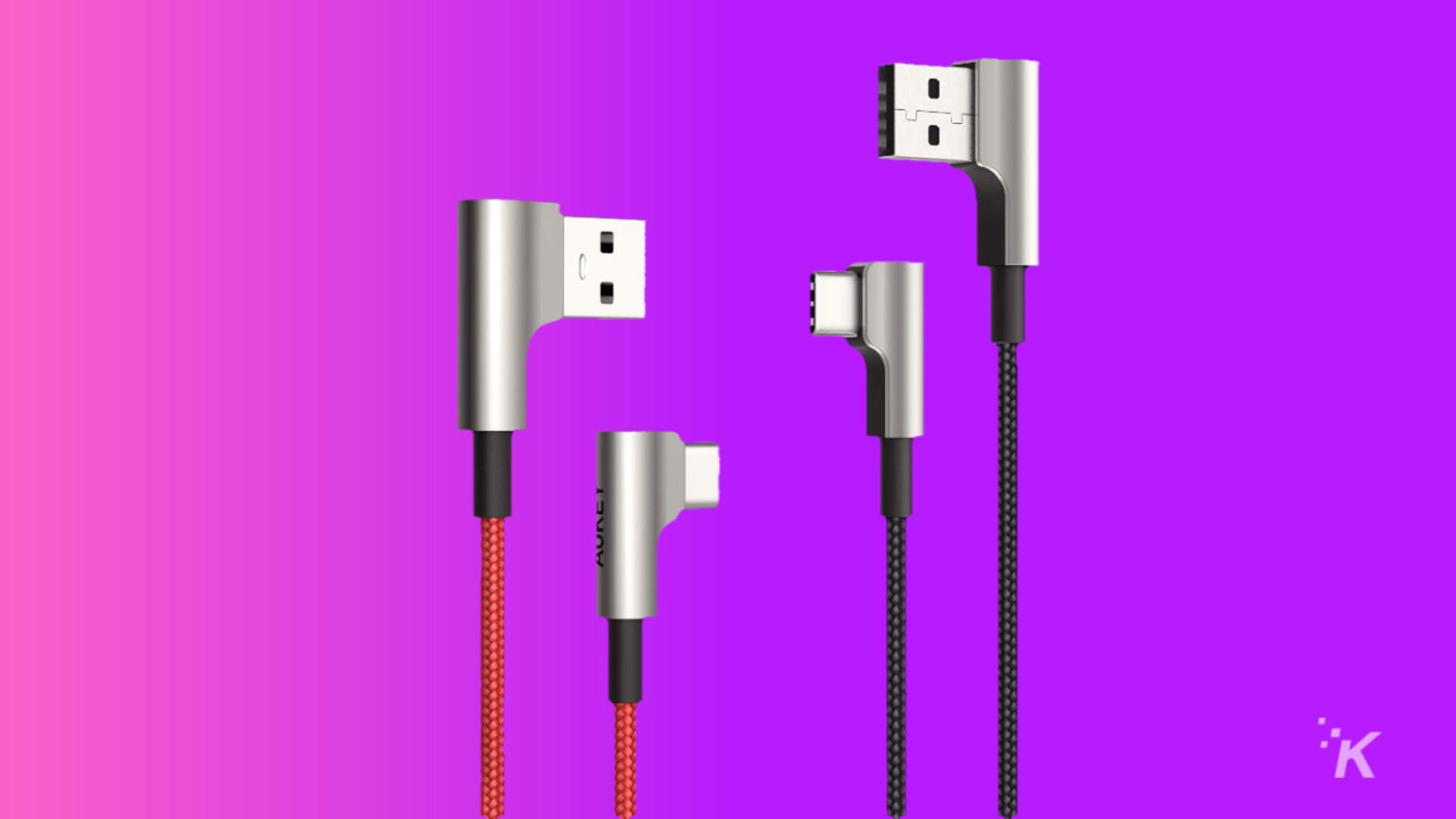 aukey USB C 數據線 90