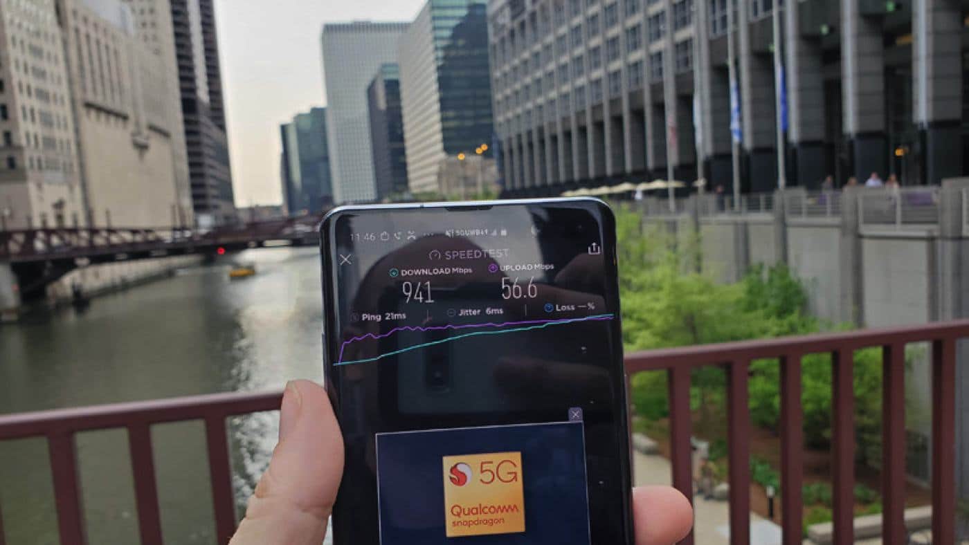prueba de velocidad 5g de verizon