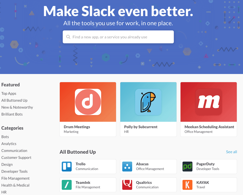 Slack Strona internetowa