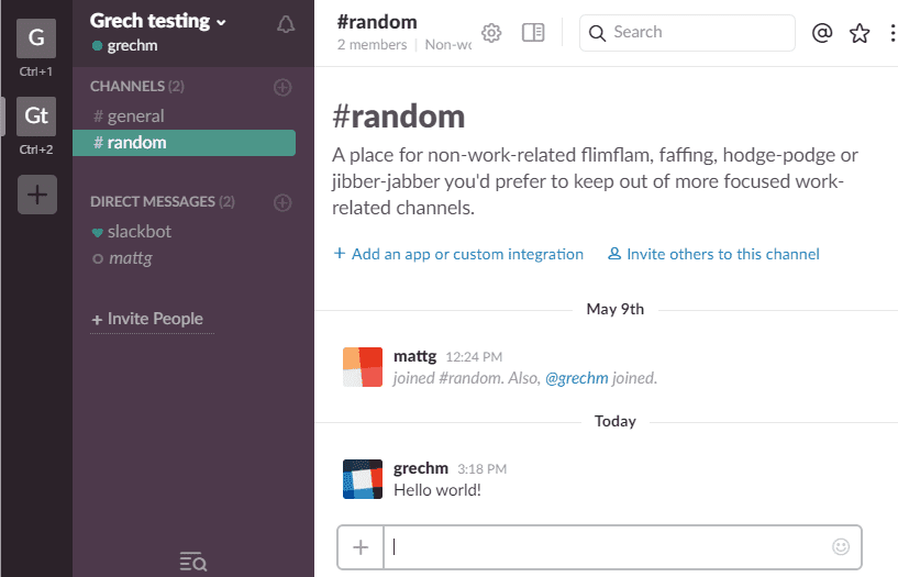 Slack Zrzut ekranu