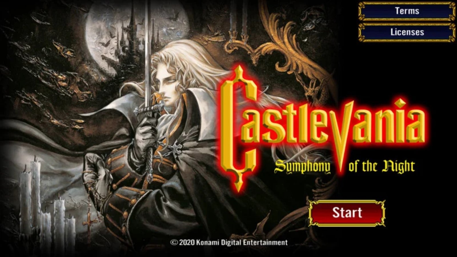 سيمفونية castlevania لشاشة البداية الليلية