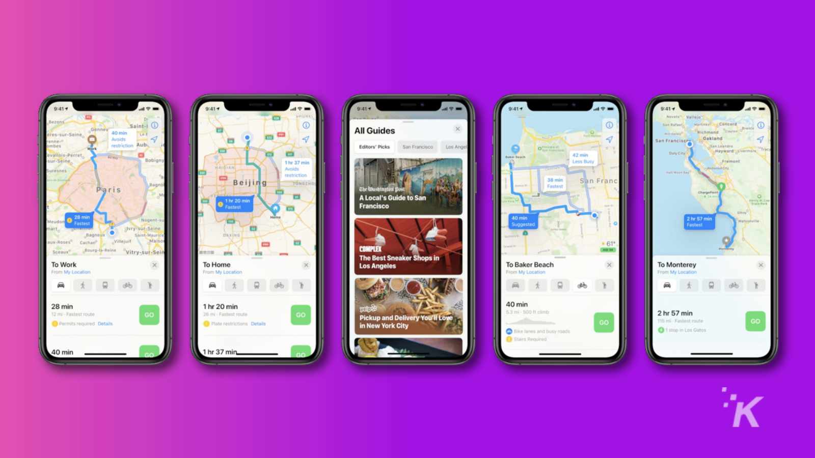 خرائط أبل ios 14