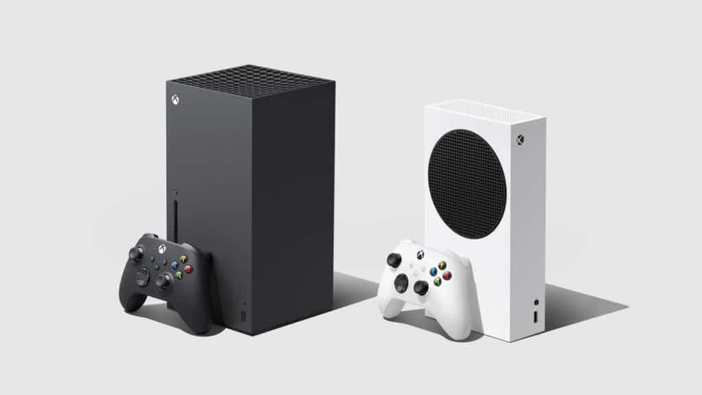 xbox serie s e serie s su sfondo bianco