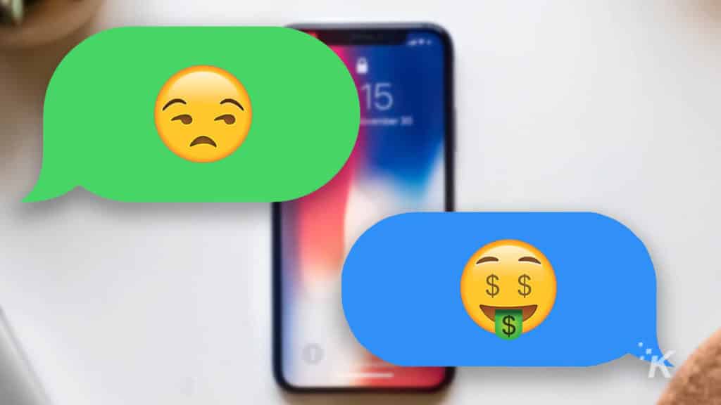 message convo ระหว่าง apple และ android