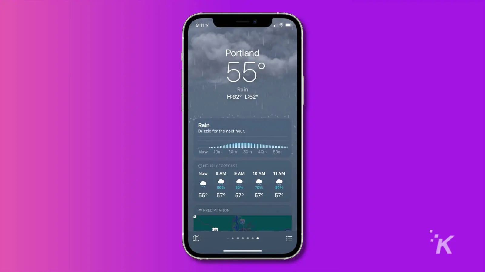 la nuova app meteo in iOS 15