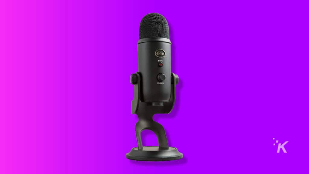 파란색 설인 USB 마이크