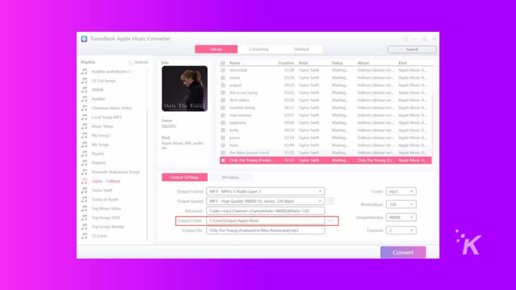 Convertendo arquivos usando o TunesBank Passo 5