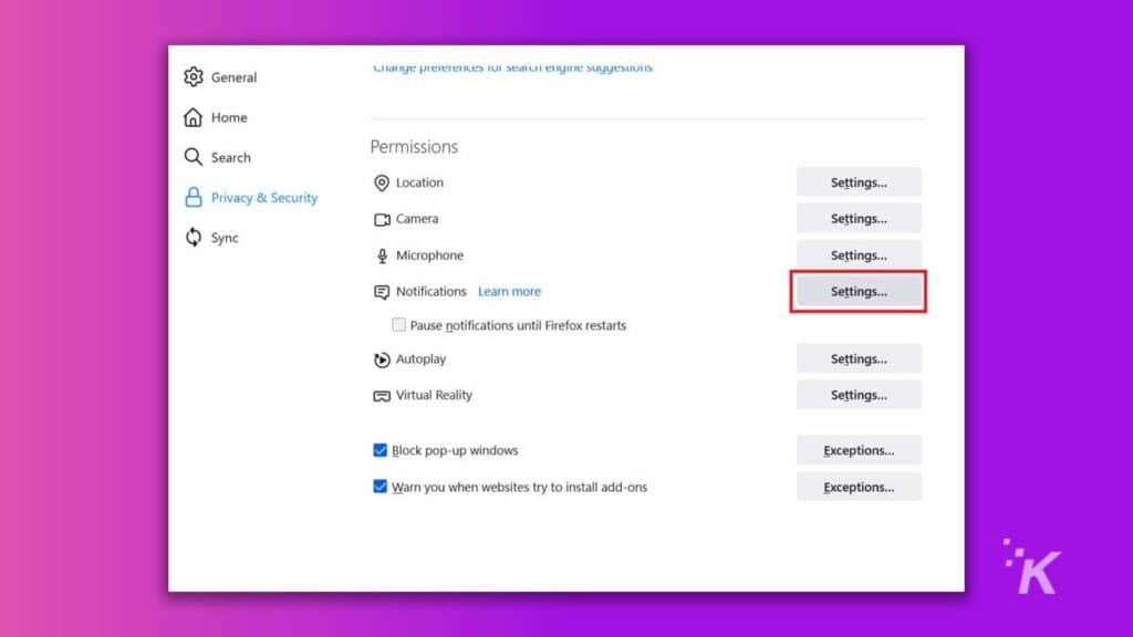 การตั้งค่า firefox เพิ่มเติม